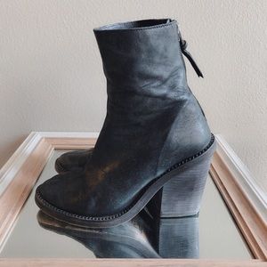Free People Chunky Black Heel Ankle Sock Boot